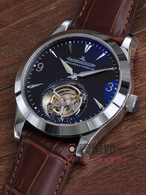 高仿積傢手錶-Jaeger lecoultre 高級陀飛輪腕錶 黑色錶盤