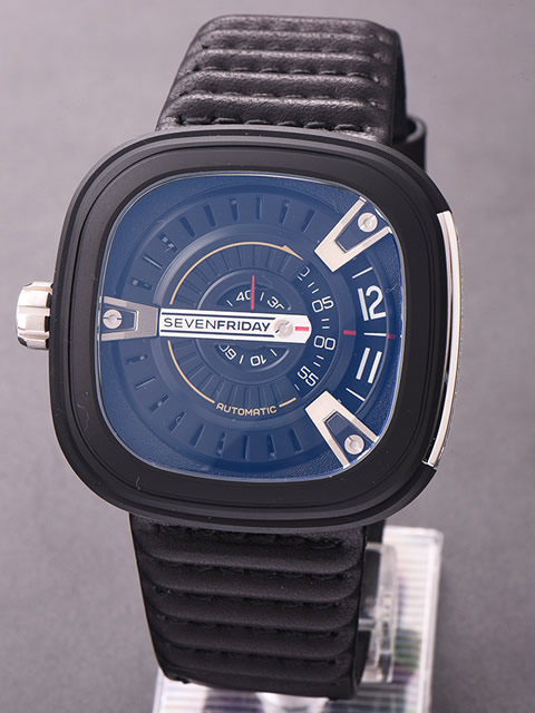 高仿 七個星期五 SevenFriday手錶藍面皮帶 西鐵城（Miyota）8215機芯 右手款