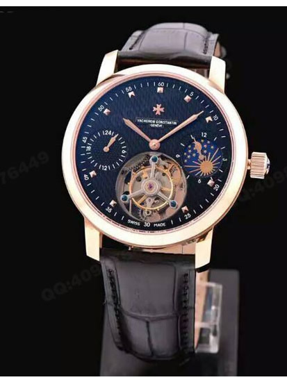 高仿江詩丹頓手錶-Vacheron Constantin月相陀飛輪腕錶