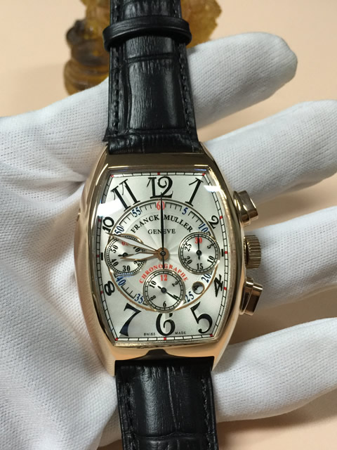 高仿法穆蘭手錶-CHRONOGRAPHE系列8880 CC AT 玫瑰金錶殼時標腕錶