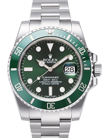 高仿勞力士Rolex潛航者型機械手錶116610LV 綠水鬼 明珠機芯