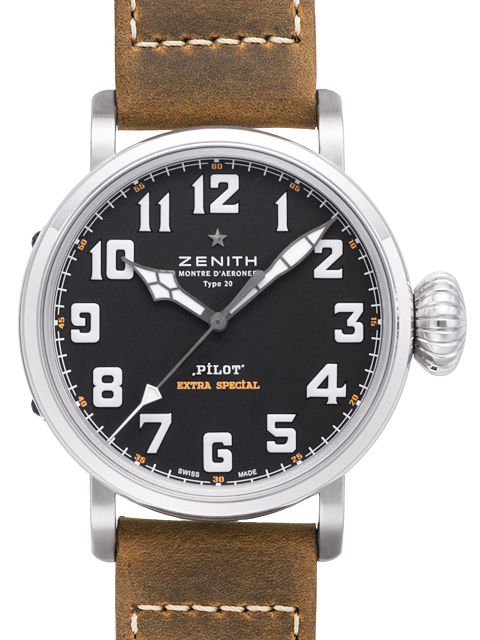 高仿真力時手錶-Zenith飛行員系列自動機械腕錶03.2430.3000/21.C738