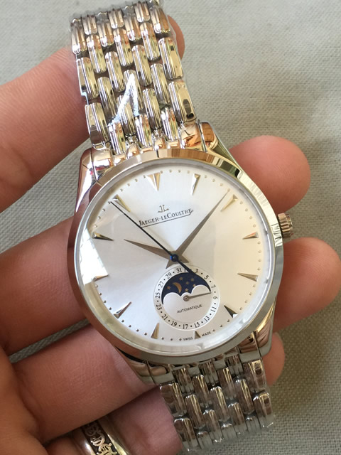 高仿積傢手錶-Jaeger-LeCoultre MASTER CONTROL大師系列白盤精鋼 自動機械腕錶