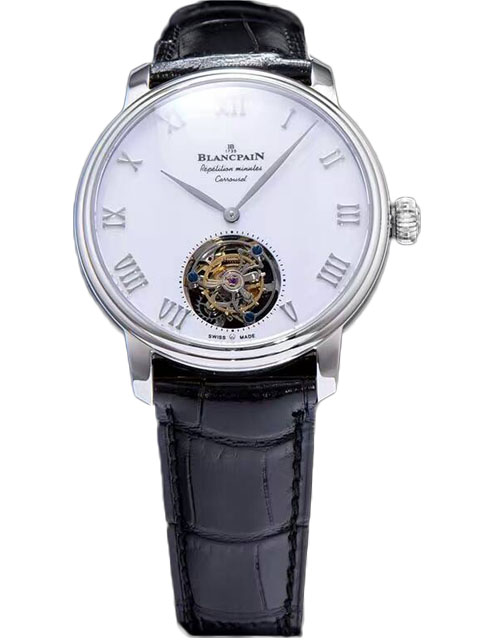 高仿寶珀手錶-瑞士超A一比一Blancpain 佈拉蘇斯春宮系列手動陀飛輪機械皮帶鋼殼男錶