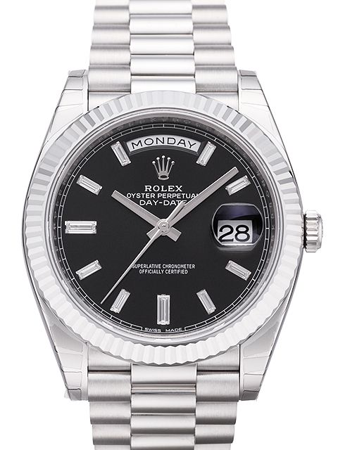 高仿ROLEX勞力士星期日歷型系列228239-黑色機械腕錶