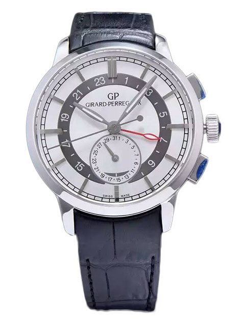 高仿芝柏手錶-Girard-Perregaux 男錶系列49544-52-231-BB60雙時區自動機械腕錶
