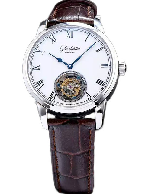 高仿格拉蘇蒂原創手錶-Glashütte Original 參議員系列94-11-01-01-04陀飛輪腕錶