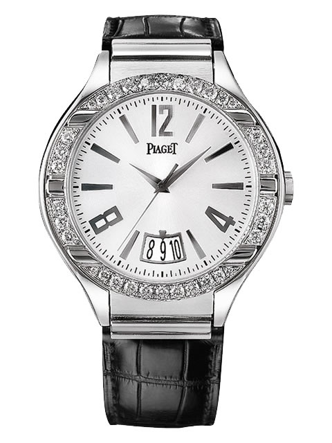 高仿伯爵手錶-PIAGET POLO系列G0A31159鑲鉆白盤機械腕錶