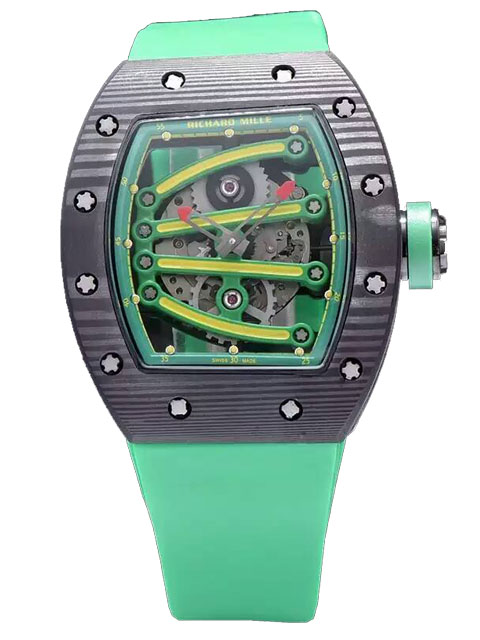 高仿理查德·米勒手錶-RICHARD MILLE RM 59-01男士個性橡膠帶腕錶