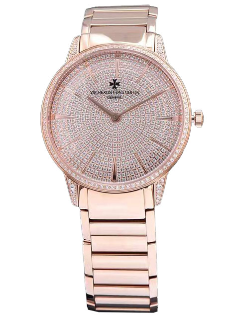 高仿江詩丹頓手錶-Vacheron Constantin傳承系列  86615/CA2R-9839玫瑰金腕錶