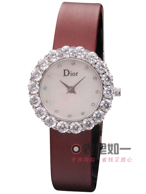 迪奧Dior 時尚鑲鉆瑞士石英腕錶 32*19mm 