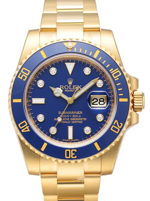 高仿勞力士 Rolex 潛航者 Submariner 116618GLB 全金藍水鬼