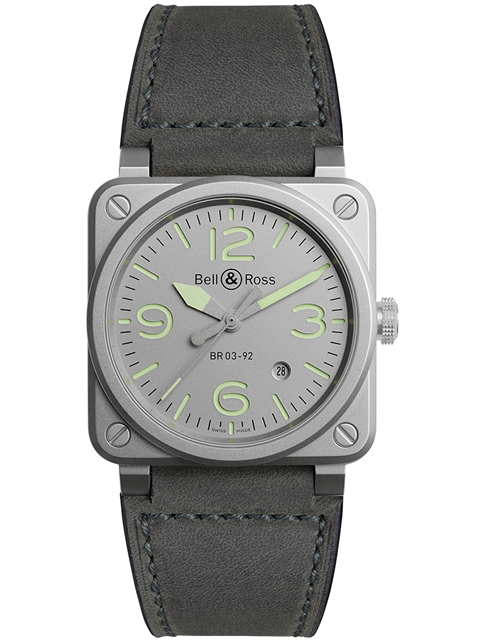 高仿柏萊士手錶-Bell & Ross AVIATION系列 BR03-92 HOROLUM 機械男錶